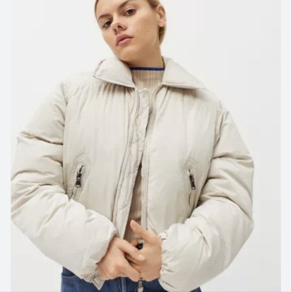 NWT Urban Outfitters Uo Femme Cropped Puffer Jacket sz S - Picture 1 of 7